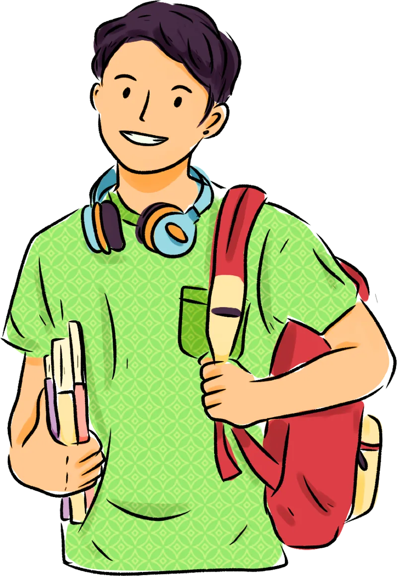 Illustration of a graduate